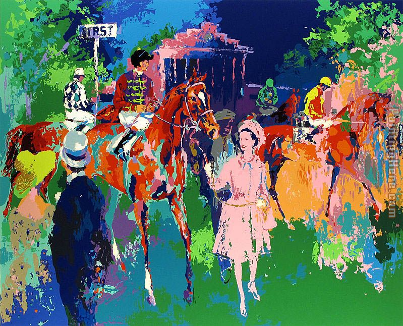 Queen at Ascot painting - Leroy Neiman Queen at Ascot art painting